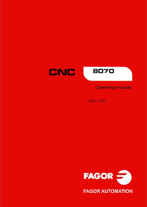 Descargar el PDF: Manual de operación Fagor CNC 8070/8065