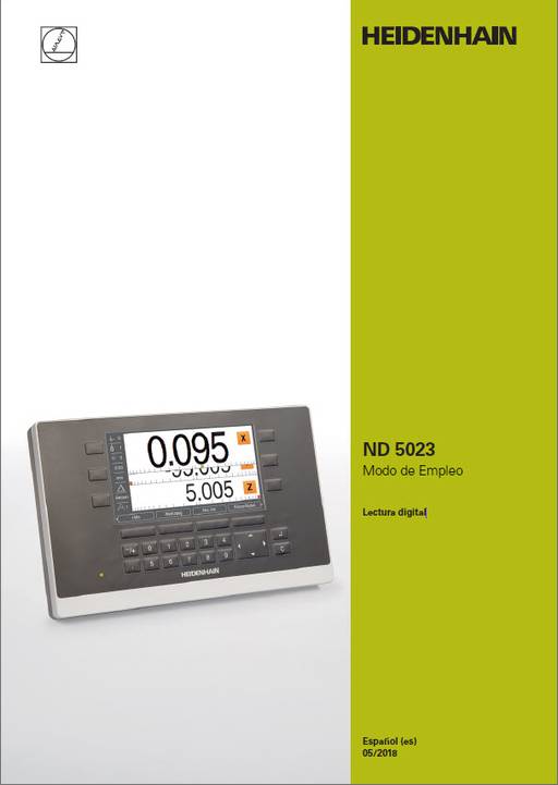 Descargar el PDF: Manual Visualizador de cotas Heidenhain ND 5023